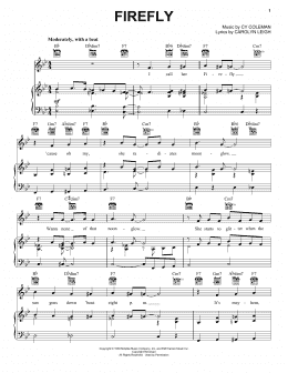 page one of Firefly (Piano, Vocal & Guitar Chords (Right-Hand Melody))