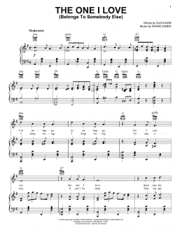 page one of The One I Love (Belongs To Somebody Else) (Piano, Vocal & Guitar Chords (Right-Hand Melody))
