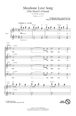 page one of Shoshone Love Song (The Heart's Friend) (SATB Choir)