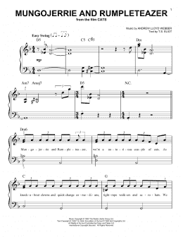 page one of Mungojerrie And Rumpleteazer (from the Motion Picture Cats) (Easy Piano)