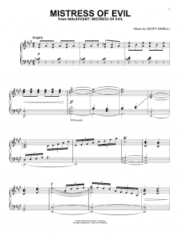 page one of Mistress Of Evil (from Disney's Maleficent: Mistress of Evil) (Piano Solo)