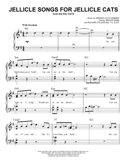 page one of Jellicle Songs For Jellicle Cats (from the Motion Picture Cats) (Easy Piano)