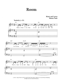page one of Room (Piano & Vocal)