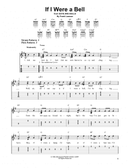 page one of If I Were A Bell (from Guys And Dolls) (Easy Guitar Tab)