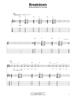 page one of Breakdown (Guitar Tab (Single Guitar))