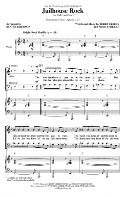 page one of Jailhouse Rock (arr. Roger Emerson) (SAB Choir)