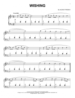 page one of Wishing (Piano Solo)