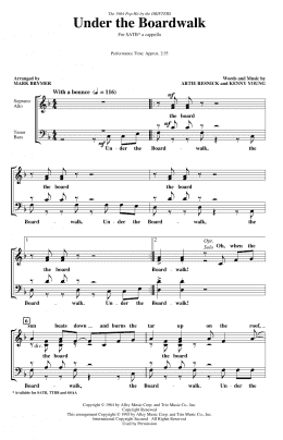 page one of Under The Boardwalk (arr. Mark Brymer) (SATB Choir)