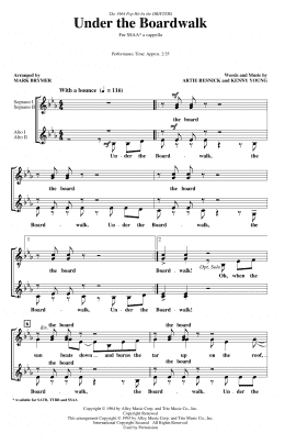 page one of Under The Boardwalk (arr. Mark Brymer) (SSA Choir)