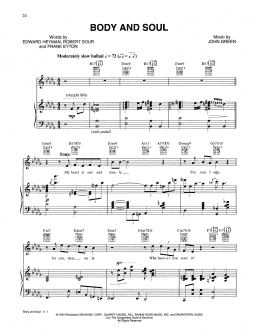 page one of Body And Soul (Piano, Vocal & Guitar Chords (Right-Hand Melody))