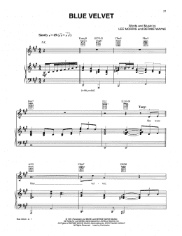 page one of Blue Velvet (Piano, Vocal & Guitar Chords (Right-Hand Melody))