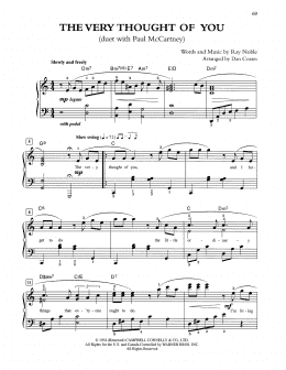 page one of The Very Thought Of You (arr. Dan Coates) (Easy Piano)