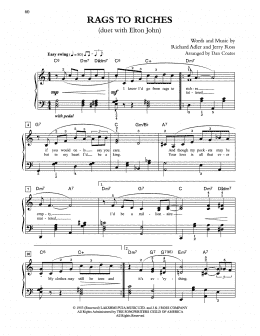 page one of Rags To Riches (arr. Dan Coates) (Easy Piano)