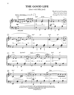 page one of The Good Life (arr. Dan Coates) (Easy Piano)