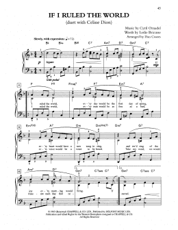 page one of If I Ruled The World (arr. Dan Coates) (Easy Piano)