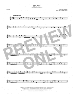 page one of Happy (from Despicable Me 2) (Bells Solo)