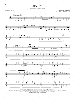 page one of Happy (from Despicable Me 2) (Vibraphone Solo)