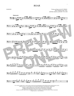 page one of Roar (Bassoon Solo)