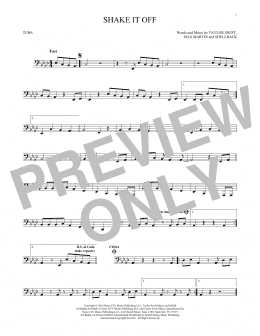 page one of Shake It Off (Tuba Solo)