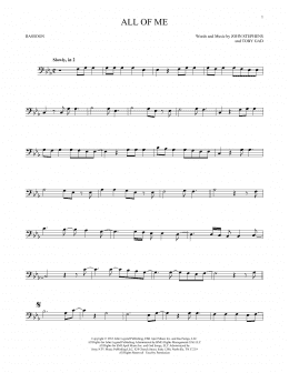 page one of All Of Me (Bassoon Solo)