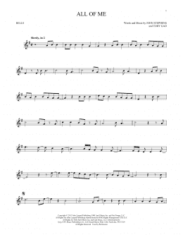 page one of All Of Me (Bells Solo)