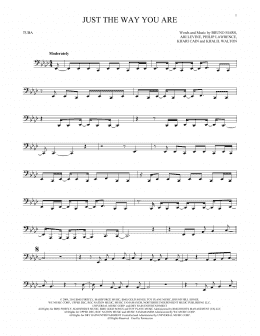 page one of Just The Way You Are (Tuba Solo)