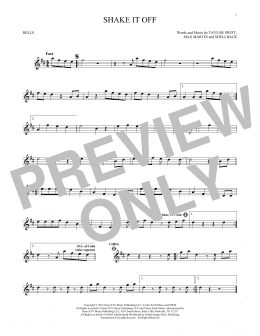 page one of Shake It Off (Bells Solo)