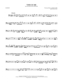 page one of This Is Me (from The Greatest Showman) (Bassoon Solo)