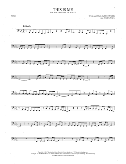 page one of This Is Me (from The Greatest Showman) (Tuba Solo)