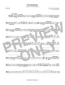 page one of Evermore (from Beauty and The Beast) (Bassoon Solo)