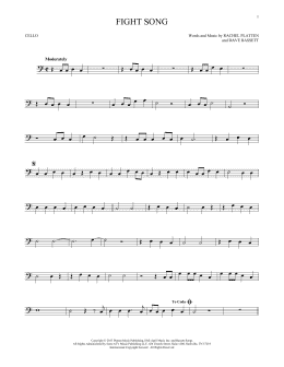 page one of Fight Song (Cello Solo)