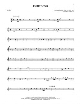 page one of Fight Song (Bells Solo)