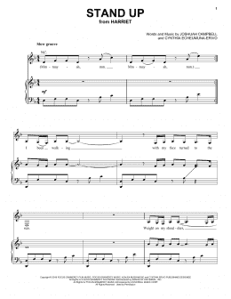 page one of Stand Up (from Harriet) (Piano, Vocal & Guitar Chords (Right-Hand Melody))