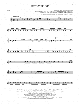 page one of Uptown Funk (feat. Bruno Mars) (Bells Solo)