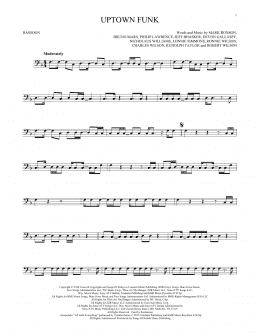 page one of Uptown Funk (feat. Bruno Mars) (Bassoon Solo)