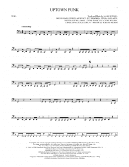 page one of Uptown Funk (feat. Bruno Mars) (Tuba Solo)