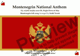 page one of Montenegrin National Anthem for String Orchestra (MFAO World National Anthem Series)