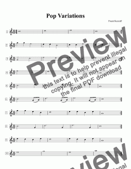 page one of Pop Variations