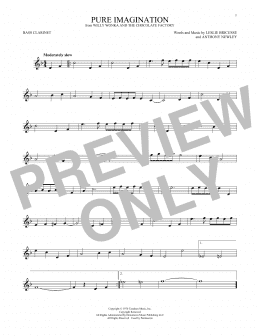 page one of Pure Imagination (from Willy Wonka & The Chocolate Factory) (Bass Clarinet Solo)
