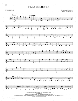 page one of I'm A Believer (Xylophone Solo)