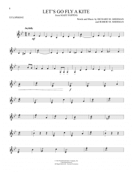 page one of Let's Go Fly A Kite (from Mary Poppins) (Xylophone Solo)
