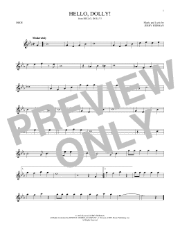 page one of Hello, Dolly! (Oboe Solo)