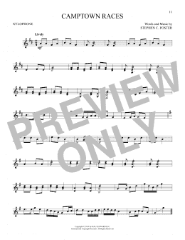 page one of Camptown Races (Xylophone Solo)