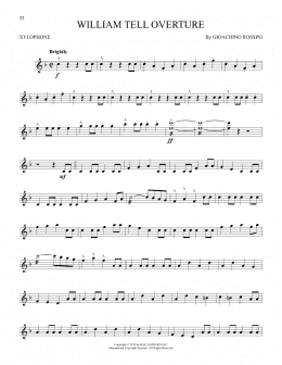 page one of William Tell Overture (Xylophone Solo)