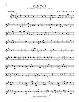 page one of Can Can (Xylophone Solo)