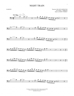 page one of Night Train (Bassoon Solo)