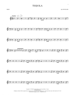 page one of Tequila (Oboe Solo)