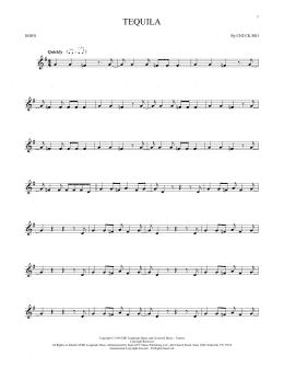 page one of Tequila (French Horn Solo)