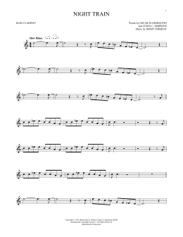 page one of Night Train (Bass Clarinet Solo)