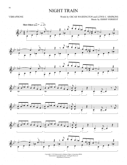 page one of Night Train (Vibraphone Solo)